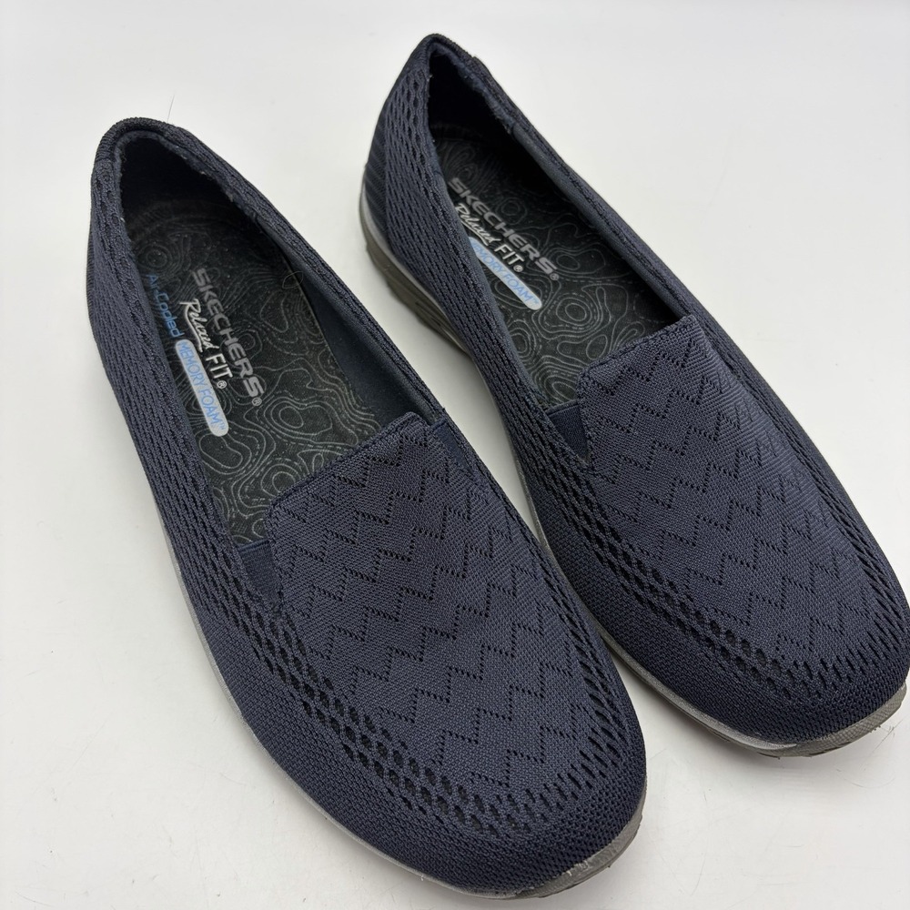 Skechers Reggae Fest Willows Vibe Womens 8 Comfort Shoes Blue Sneakers Casual